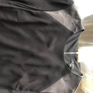 Rag and Bone Blouse with Leather Shoulders